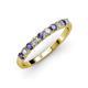 3 - Emlynn 2.70 mm Iolite and Lab Grown Diamond 10 Stone Wedding Band 