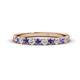 1 - Emlynn 2.70 mm Iolite and Lab Grown Diamond 10 Stone Wedding Band 