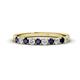 1 - Emlynn 2.70 mm Blue Sapphire and Lab Grown Diamond 10 Stone Wedding Band 