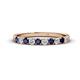 1 - Emlynn 2.70 mm Blue Sapphire and Lab Grown Diamond 10 Stone Wedding Band 