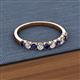 2 - Emlynn 2.70 mm Blue Sapphire and Lab Grown Diamond 10 Stone Wedding Band 