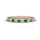 1 - Emlynn 2.70 mm Green Garnet and Lab Grown Diamond 10 Stone Wedding Band 