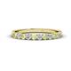 1 - Emlynn 2.70 mm Peridot and Lab Grown Diamond 10 Stone Wedding Band 