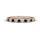 1 - Emlynn 2.70 mm Black Diamond and White Lab Grown Diamond 10 Stone Wedding Band 