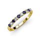 3 - Emlynn 2.70 mm Blue Sapphire and Lab Grown Diamond 10 Stone Wedding Band 