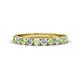 1 - Emlynn 3.00 mm Peridot and Lab Grown Diamond 10 Stone Wedding Band 