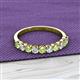 2 - Emlynn 3.00 mm Peridot and Lab Grown Diamond 10 Stone Wedding Band 