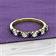 2 - Emlynn 3.00 mm Blue Sapphire and Lab Grown Diamond 10 Stone Wedding Band 