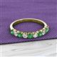 2 - Emlynn 3.00 mm Emerald and Lab Grown Diamond 10 Stone Wedding Band 
