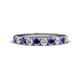 1 - Emlynn 3.00 mm Iolite and Lab Grown Diamond 10 Stone Wedding Band 