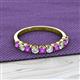 2 - Emlynn 3.00 mm Amethyst and Lab Grown Diamond 10 Stone Wedding Band 