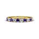 1 - Emlynn 3.00 mm Iolite and Lab Grown Diamond 10 Stone Wedding Band 