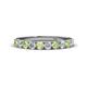 1 - Emlynn 3.00 mm Peridot and Lab Grown Diamond 10 Stone Wedding Band 