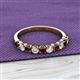 2 - Emlynn 3.00 mm Red Garnet and Lab Grown Diamond 10 Stone Wedding Band 