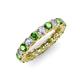 3 - Lucida 3.40 mm Green Garnet and Lab Grown Diamond Eternity Band 