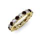 3 - Lucida 3.40 mm Red Garnet and Lab Grown Diamond Eternity Band 