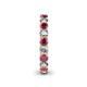 5 - Lucida 3.40 mm Rhodolite Garnet and Lab Grown Diamond Eternity Band 