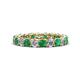 1 - Lucida 3.40 mm Emerald and Lab Grown Diamond Eternity Band 