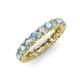 3 - Lucida 3.40 mm Aquamarine and Lab Grown Diamond Eternity Band 