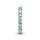 5 - Lucida 3.40 mm Aquamarine and Lab Grown Diamond Eternity Band 