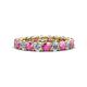 1 - Lucida 3.40 mm Pink Sapphire and Lab Grown Diamond Eternity Band 