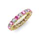 3 - Lucida 3.40 mm Pink Sapphire and Lab Grown Diamond Eternity Band 