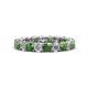 1 - Lucida 3.40 mm Green Garnet and Lab Grown Diamond Eternity Band 