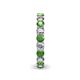 5 - Lucida 3.40 mm Green Garnet and Lab Grown Diamond Eternity Band 