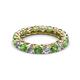 2 - Lucida 3.40 mm Green Garnet and Lab Grown Diamond Eternity Band 