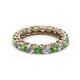 2 - Lucida 3.40 mm Green Garnet and Lab Grown Diamond Eternity Band 