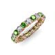 3 - Lucida 3.40 mm Green Garnet and Lab Grown Diamond Eternity Band 