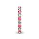 5 - Lucida 3.40 mm Pink Tourmaline and Lab Grown Diamond Eternity Band 