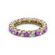 2 - Lucida 3.40 mm Amethyst and Lab Grown Diamond Eternity Band 