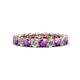 1 - Lucida 3.40 mm Amethyst and Lab Grown Diamond Eternity Band 