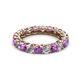 2 - Lucida 3.40 mm Amethyst and Lab Grown Diamond Eternity Band 