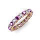 3 - Lucida 3.40 mm Amethyst and Lab Grown Diamond Eternity Band 