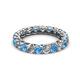 2 - Lucida 3.40 mm Blue Topaz and Lab Grown Diamond Eternity Band 