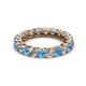 2 - Lucida 3.40 mm Blue Topaz and Lab Grown Diamond Eternity Band 