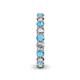 5 - Lucida 3.40 mm Blue Topaz and Lab Grown Diamond Eternity Band 