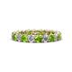 1 - Lucida 3.40 mm Peridot and Lab Grown Diamond Eternity Band 