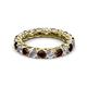 2 - Lucida 3.40 mm Red Garnet and Lab Grown Diamond Eternity Band 