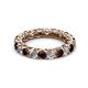 2 - Lucida 3.40 mm Red Garnet and Lab Grown Diamond Eternity Band 