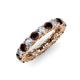 3 - Lucida 3.40 mm Red Garnet and Lab Grown Diamond Eternity Band 