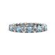 1 - Lucida 3.40 mm Aquamarine and Lab Grown Diamond Eternity Band 