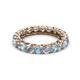 2 - Lucida 3.40 mm Aquamarine and Lab Grown Diamond Eternity Band 