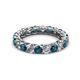 2 - Lucida 3.40 mm Blue Diamond and White Lab Grown Diamond Eternity Band 