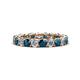 1 - Lucida 3.40 mm Blue Diamond and White Lab Grown Diamond Eternity Band 