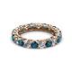 2 - Lucida 3.40 mm Blue Diamond and White Lab Grown Diamond Eternity Band 