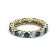 2 - Lucida 3.40 mm London Blue Topaz and Lab Grown Diamond Eternity Band 