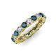 3 - Lucida 3.40 mm London Blue Topaz and Lab Grown Diamond Eternity Band 